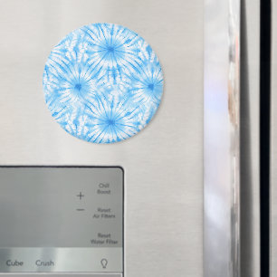 Lichtblauw Witte Tie Dye Magneet