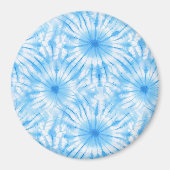 Lichtblauw Witte Tie Dye Magneet (Voorkant)