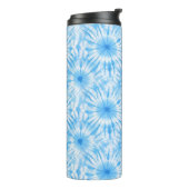 Lichtblauw Witte Tie Dye Thermosbeker (Gedraaid links)