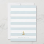 Lichtblauw Witte Zeevaart Herinnering Bewaar De Da Save The Date (Achterkant)