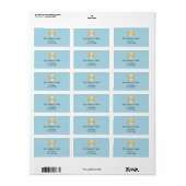 Lichtblauw zakelijk logo retouradres etiket (Full Sheet)