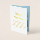 Lichtblauw Zakelijk Merk op Nieuwjaar Folie Kaart (Voorkant)