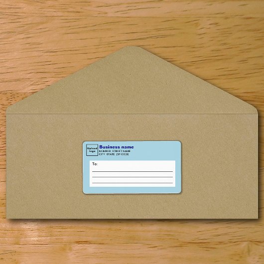 Lichtblauw Zakelijk Verzendlabel