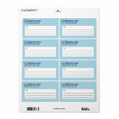Lichtblauw Zakelijk Verzendlabel (Full Sheet)