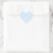 Lichtblauw Zand Hart Sticker (Tas)