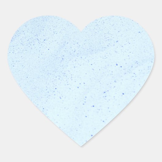 Lichtblauw Zand Hart Sticker (Voorkant)