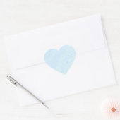 Lichtblauw Zand Hart Sticker (Envelop)
