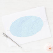 Lichtblauw Zand Ovale Sticker (Envelop)