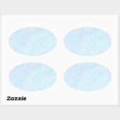 Lichtblauw Zand Ovale Sticker (Vel)