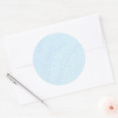 Lichtblauw Zand Ronde Sticker (Envelop)