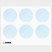 Lichtblauw Zand Ronde Sticker (Vel)