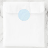 Lichtblauw Zand Ronde Sticker (Tas)