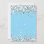 Lichtblauw Zilver 15e Verjaardagsfeest Kaart (Achterkant)