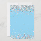 Lichtblauw Zilver 2e Verjaardagsfeest Kaart (Achterkant)