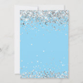 Lichtblauw Zilver 3e Verjaardagsfeest Kaart (Achterkant)