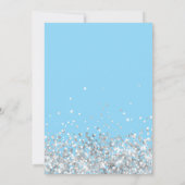 Lichtblauw Zilver Glitter Verrassing Verjaardagsfe Kaart (Achterkant)