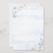 Lichtblauw Zilver Prinses Quinceanera Verjaardag Kaart (Achterkant)