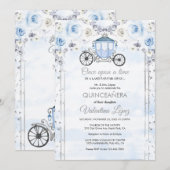 Lichtblauw Zilver Prinses Quinceanera Verjaardag Kaart (Voorkant / Achterkant)