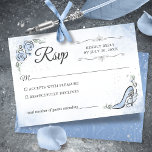 Lichtblauw Zilver Prinses Schoen Elegant Bruiloft RSVP Kaartje<br><div class="desc">Op zoek naar betoverende briefpapier ideeën voor uw sprookjesachtige evenement? Maak je eigen prachtige RSVP-kaarten met een overvloedige mix van lichtblauwe en zilveren tinten als aanvulling op je persoonlijke uitnodigingen voor je gasten om in stijl te reageren. Geïllustreerd door Raphaela Wilson, toont het originele kunstwerk een grillige waterverf prinses pantoffelschoen...</div>