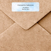 Lichtblauw zilver retouradreslabel etiket