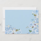 Lichtblauw Zilver Tiara Vlinder Quinceanera Kaart (Achterkant)