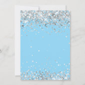 Lichtblauw Zilver Zoet 16e Verjaardagsfeest Kaart (Achterkant)