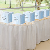 Lichtblauw zilveren glitter bruiloft bedankdoosjes