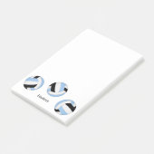 Lichtblauw Zwart gepersonaliseerd volleybal Post-it® Notes (Schuin)