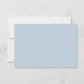 Lichtblauw Zwart Liefdes Script Reactiekaart RSVP Kaartje (Achterkant)