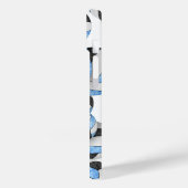 Lichtblauw zwart monogram meisjes volleybal Case-Mate iPhone case (Achterkant / Links)