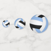 Lichtblauw Zwart Team Kleuren kinder volleybal par Confetti (Achterkanten)