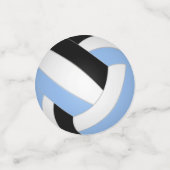 Lichtblauw Zwart Team Kleuren kinder volleybal par Confetti (Kleine voorkant)