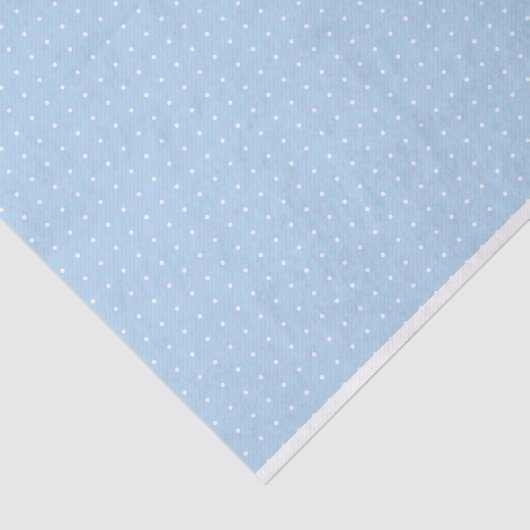 Lichtblauw Zwitsers dot tissuepapier (Detail)