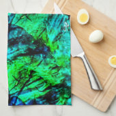 Lichtblauwe abstracte keukenhanddoeken, gladde tex theedoek (Quarter Fold)