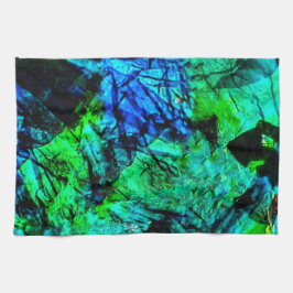 Lichtblauwe abstracte keukenhanddoeken, gladde tex theedoek