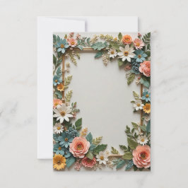 Lichtblauwe achtergrond boeket van bloemen bruilof kaart