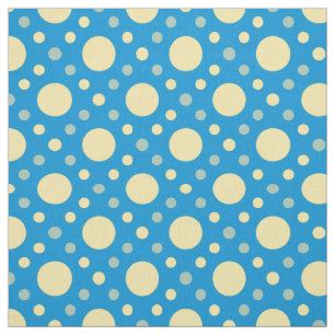 Lichtblauwe achtergrond gele polka dot naadloos stof