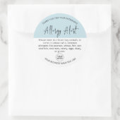 Lichtblauwe allergie Voedselwaarschuwing Sticker (Tas)