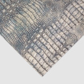 Lichtblauwe alligator lederen dierenprint tissuepapier (Detail)
