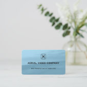 Lichtblauwe antenne visitekaartje (Staand voorkant)