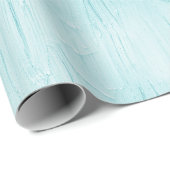 Lichtblauwe Aqua Frosting Verjaardag Cadeaupapier (Rol Hoek)