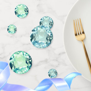 Lichtblauwe Aquamarine Geboortesteen Verjaardag Confetti