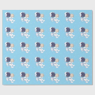 Lichtblauwe astronaut - Inpakpapier