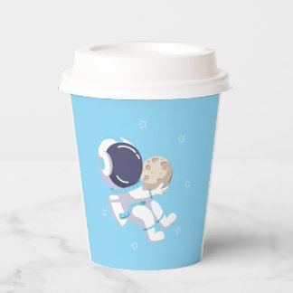 Lichtblauwe astronaut - mok papieren bekers