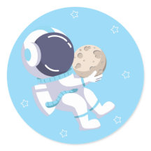 Lichtblauwe astronaut - 
