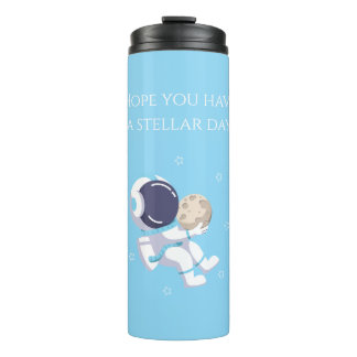 Lichtblauwe astronaut - thermomok thermosbeker