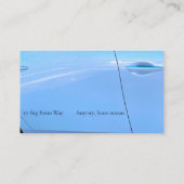 Lichtblauwe autodeur visitekaartje (Achterkant)