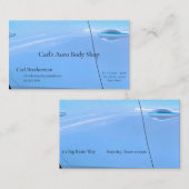 Lichtblauwe autodeur visitekaartje (Voorkant / Achterkant)