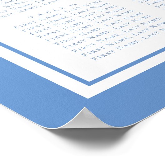 Lichtblauwe Bat Mitswa Ster van David Zitplaatskaa Poster (Hoek)