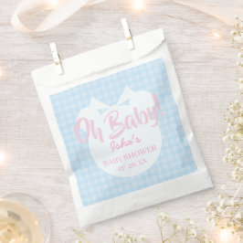 Lichtblauwe Beer Oh Baby Baby Shower Favor Tassen Bedankzakje
